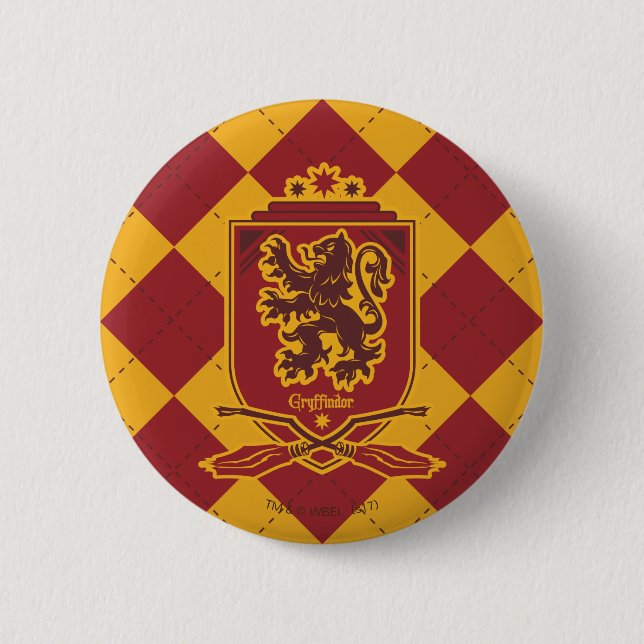 Bóton Redondo 5.08cm Harry Potter | Gryffindor QUIDDITCH™ Crest (Frente)