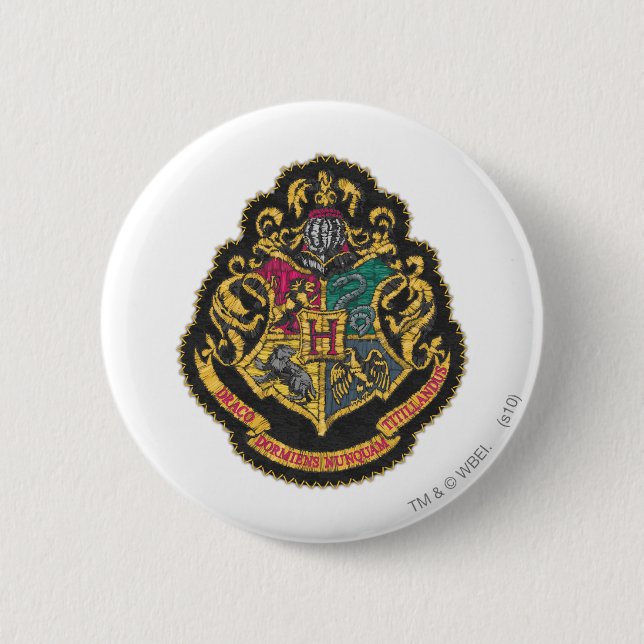 Bóton Redondo 5.08cm Harry Potter | Hogwarts Crest (Frente)