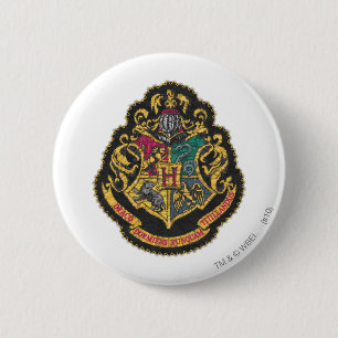 Bóton Redondo 5.08cm Harry Potter Hogwarts Crest