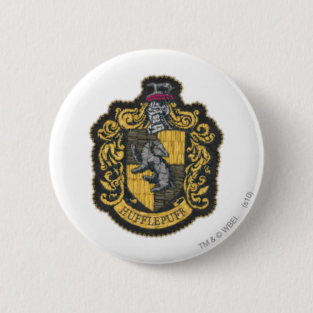 Bóton Redondo 5.08cm Harry Potter | Hufflepuff Crest Patch (Frente)