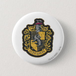 Bóton Redondo 5.08cm Harry Potter   Hufflepuff Crest Patch