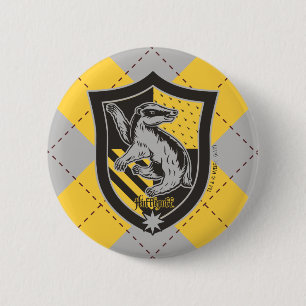 Bóton Redondo 5.08cm Harry Potter   Hufflepuff House Pride Crest