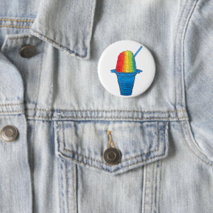 Bóton Redondo 5.08cm Havaiano Rainbow Shave Ice Frozen Dessert Hawaii