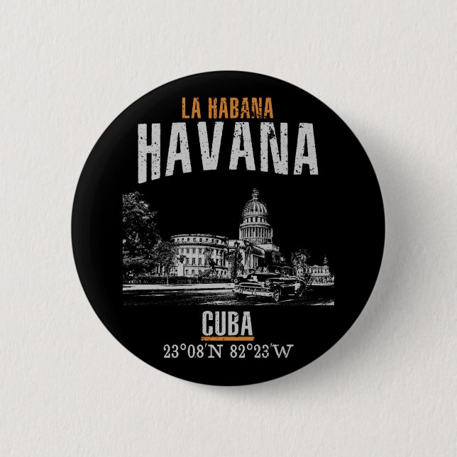 Bóton Redondo 5.08cm Havana (Frente)