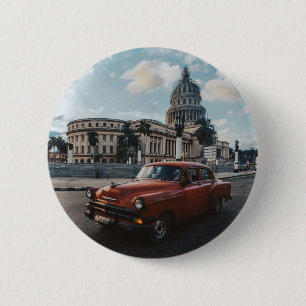 Bóton Redondo 5.08cm Havana Cuba Carro Clássico Antigo