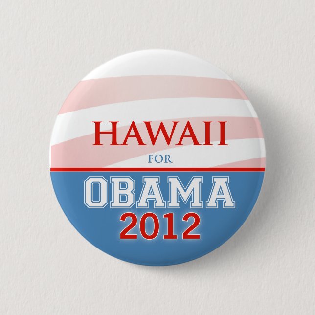 Bóton Redondo 5.08cm HAWAII para Obama 2012 (Frente)