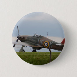 Bóton Redondo 5.08cm Hawker Hurricane Vista de Três Quartos
