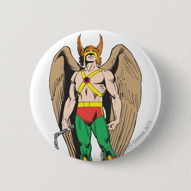 Bóton Redondo 5.08cm Hawkman (Frente)