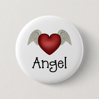 Bóton Redondo 5.08cm Heart Angel Wings