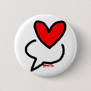 Bóton Redondo 5.08cm &hearts. Botão da bolha