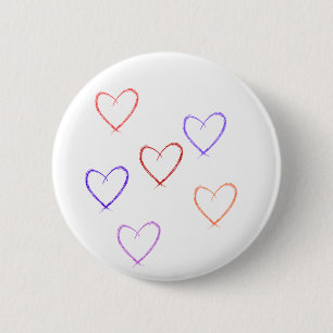 Bóton Redondo 5.08cm hearts button