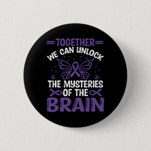 Bóton Redondo 5.08cm Heimerheimer Brain Design Purple Heimerheim