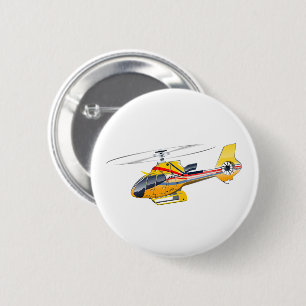 Bóton Redondo 5.08cm Helicóptero de desenho animado