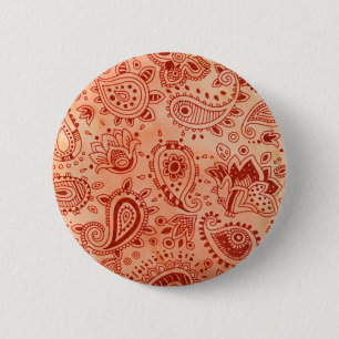 Bóton Redondo 5.08cm Henna Design Button