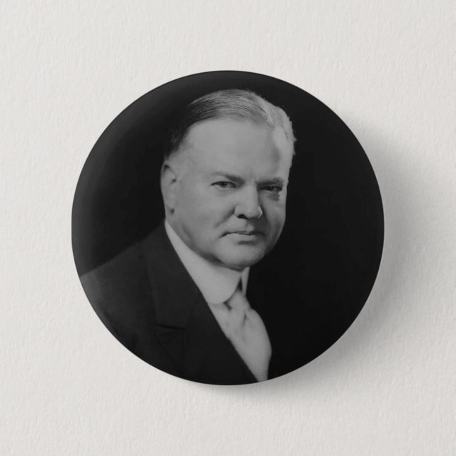 Bóton Redondo 5.08cm Herbert Hoover (Frente)