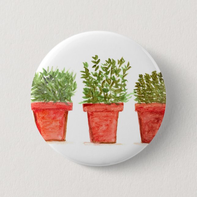 Bóton Redondo 5.08cm Herbs thyme rosemary menta (Frente)