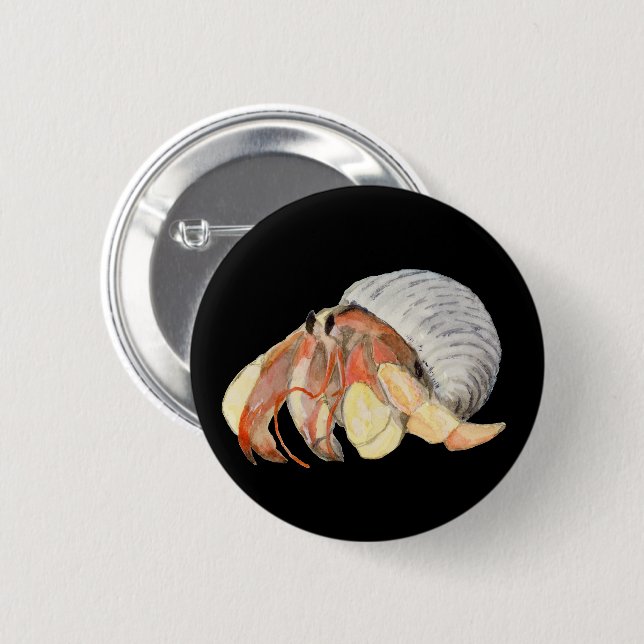 Bóton Redondo 5.08cm Hermit Crab (Frente & Verso)
