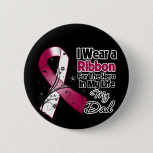 Bóton Redondo 5.08cm Herói do pai em meu cancer do pescoço da cabeça