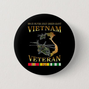 Bóton Redondo 5.08cm Hh-53 Super Jolly Green Giant Helicopter Vietnam V