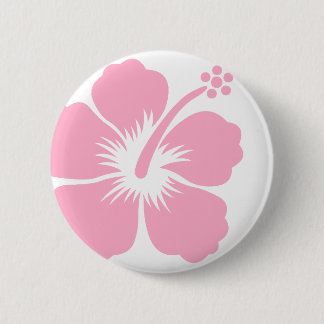 Bóton Redondo 5.08cm Hibiscus cor-de-rosa F