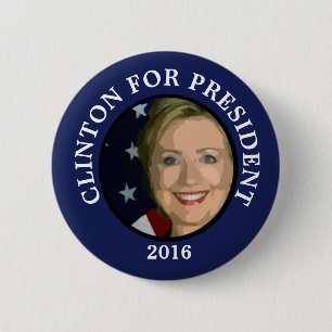 Bóton Redondo 5.08cm Hilary Clinton Para O Botão Do Presidente 2016
