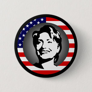 Bóton Redondo 5.08cm hillary clinton 08. nós bandeira