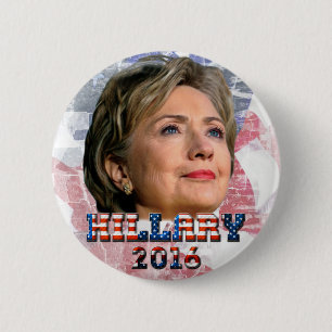 Bóton Redondo 5.08cm Hillary Clinton 2016