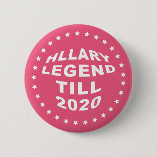 Bóton Redondo 5.08cm Hillary Clinton 2016 Botão Pinback rosa de 2,25 po