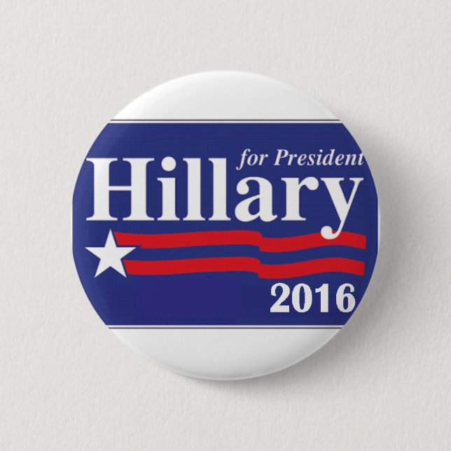Bóton Redondo 5.08cm Hillary Clinton para o Pin do presidente 2016 (Frente)