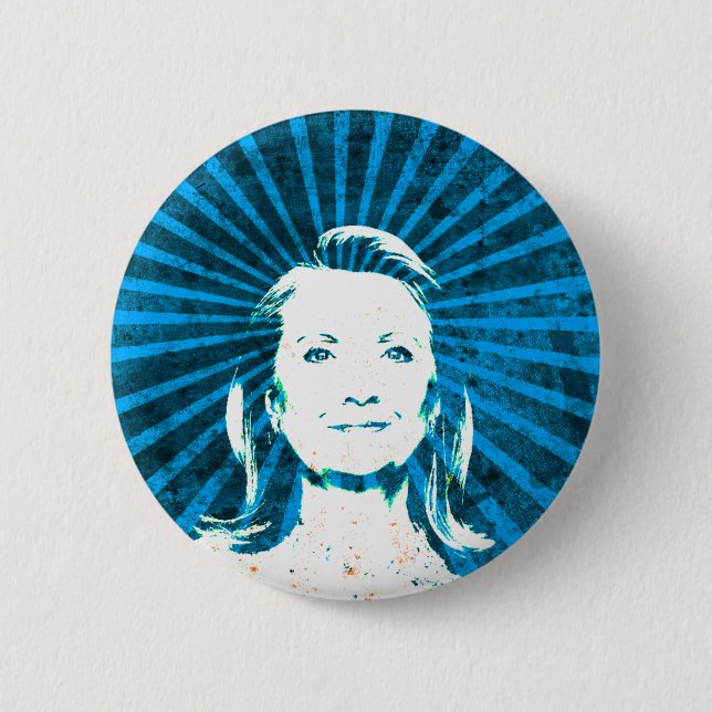 Bóton Redondo 5.08cm Hillary Clinton para o presidente 2016 (Frente)