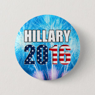 Bóton Redondo 5.08cm Hillary Clinton para o presidente 2016 botão