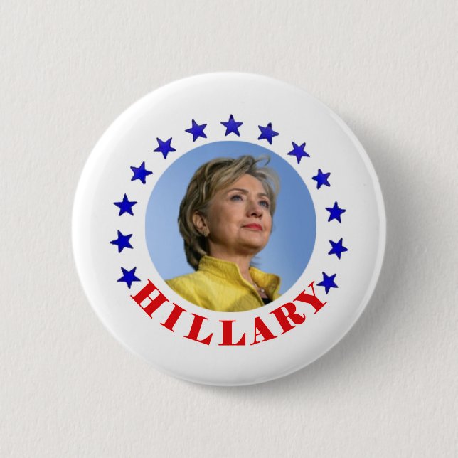 Bóton Redondo 5.08cm Hillary Clinton para Presidenty 2016 (Frente)