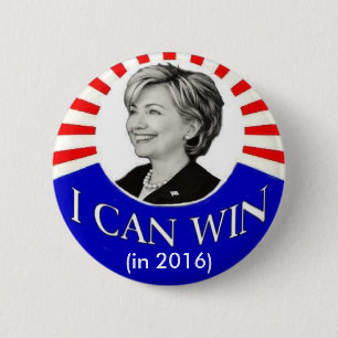 Bóton Redondo 5.08cm HIllary: Eu posso ganhar (em 2016) o botão