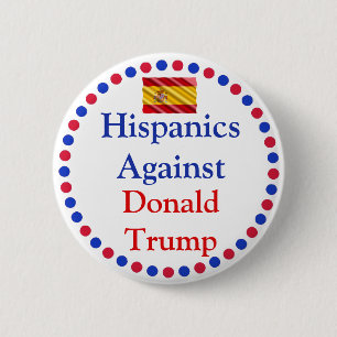 Bóton Redondo 5.08cm Hipania Contra Botão Donald Trump