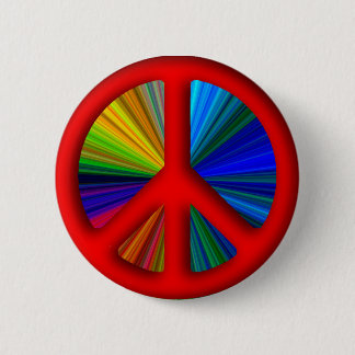Bóton Redondo 5.08cm Hippie Trippy Peace Sign