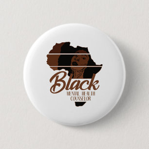 Bóton Redondo 5.08cm História Conselheiro de Saúde Mental Africano Áfri