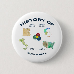 Bóton Redondo 5.08cm História da bola de Bocce