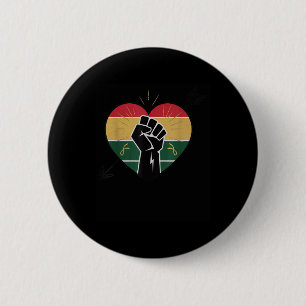 Bóton Redondo 5.08cm História Negra Dia de os namorados de Amor Cardíac