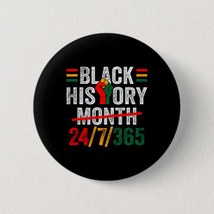 Bóton Redondo 5.08cm História Negra Mês 24 7 365 Mulheres Africanas