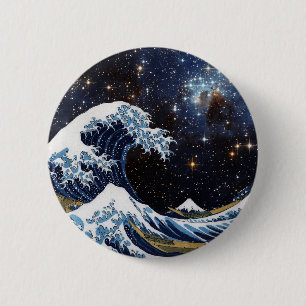 Bóton Redondo 5.08cm Hokusai e LH95