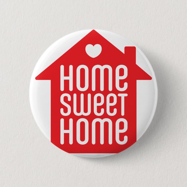 Bóton Redondo 5.08cm ♥ home doce Home (Frente)