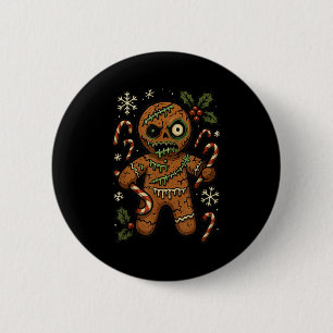 Bóton Redondo 5.08cm Homem de gengibre zombie natal zombie