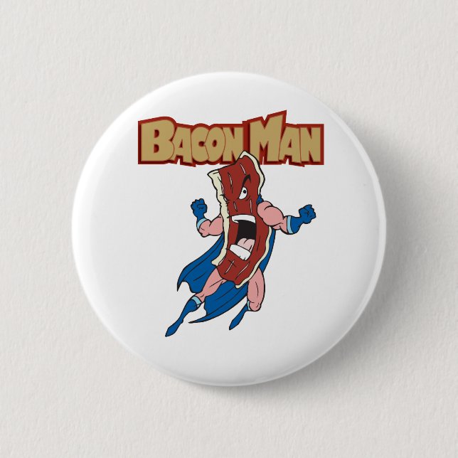 Bóton Redondo 5.08cm Homem do bacon (Frente)
