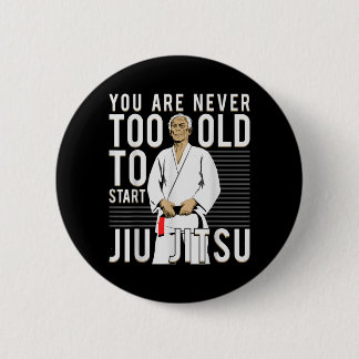 Bóton Redondo 5.08cm Homem Velho de Jiu Jitsu Brasileiro