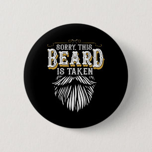 Bóton Redondo 5.08cm Homens Desculpe Esta Barba Está Ocupada País Retro