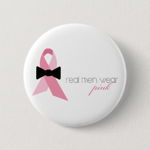 Bóton Redondo 5.08cm Homens Reais Vestem Rosa