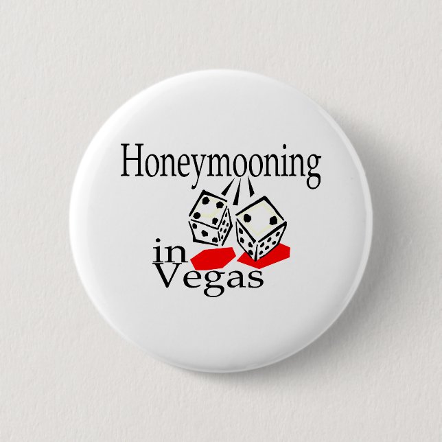 Bóton Redondo 5.08cm Honeymooning em Vegas (Frente)