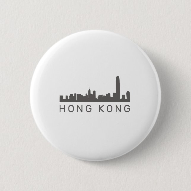 Bóton Redondo 5.08cm Hong Kong Gift HK Skyline Gpresente (Frente)