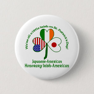 Bóton Redondo 5.08cm Honorário Irlandês Japonês