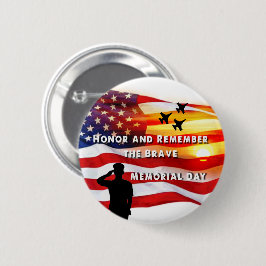 Bóton Redondo 5.08cm Honra e Lembre-se do Corajoso